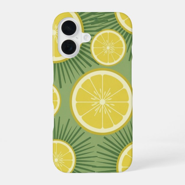 Funda Para iPhone 16 Motivo Sol Limón Vintage (Reverso )