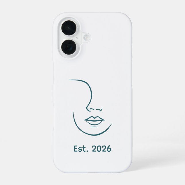 Funda Para iPhone 16 Mujer abstracta rostro arte línea continua minimal (Reverso )