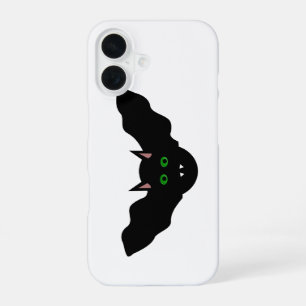 Funda Para iPhone 16 Murciélago Cara de Gato de Vampire Halloween