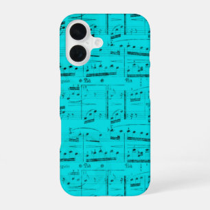 Funda Para iPhone 16 Música de hoja turquesa