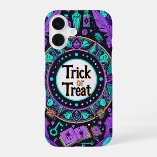 Funda Para iPhone 16 Mystical Spellbook Trick or Treat Halloween Design