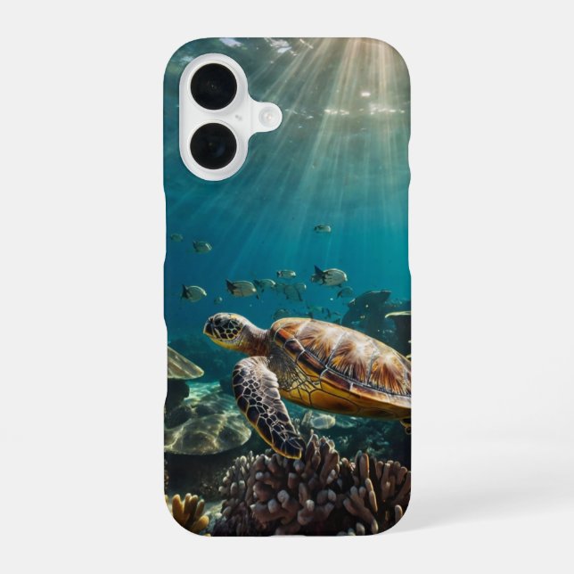Funda Para iPhone 16 Nado de Tortuga (Reverso )