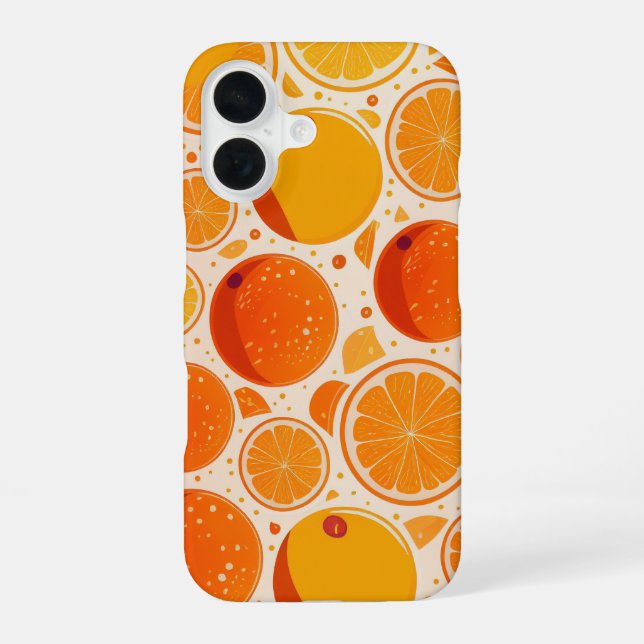 Funda Para iPhone 16 Naranja Burst (Reverso )