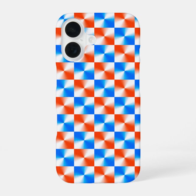 Funda Para iPhone 16 Naranja y Azul (Reverso )