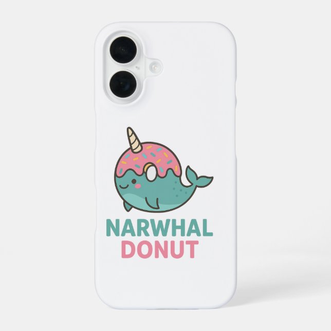 Funda Para iPhone 16 Narwhal Donut Phone Case (Reverso )