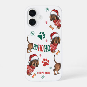 Funda Para iPhone 16 NAVIDADES de HO-HO-HO DACHSHUND