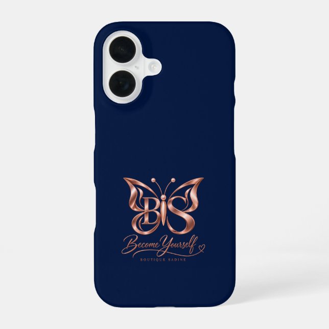 Funda para iPhone 16 Navy Estética | Minim (Reverso )