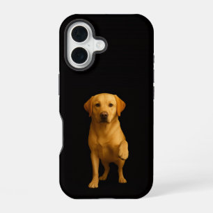 Funda Para iPhone 16 Negro 4 Luxe iPhone 16 Mate, Labrador Tierno