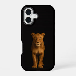 Funda Para iPhone 16 Negro 4 Luxe iPhone 16 Mate, Noble Leonés
