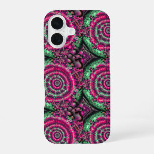 Funda Para iPhone 16 Negro Kaleidoscope-magenta