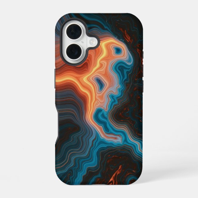 Funda Para iPhone 16 Neon Vortex Abstracto  (Reverso )