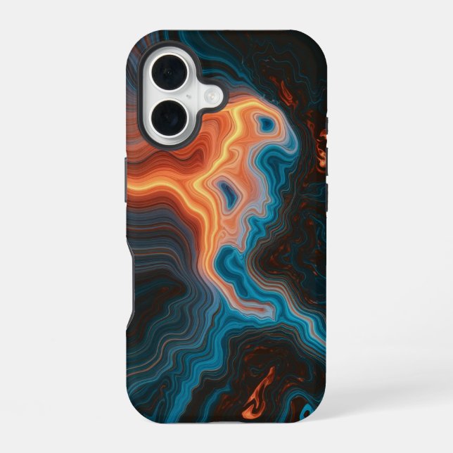 Funda Para iPhone 16 Neon Vortex Abstracto  (Reverso )