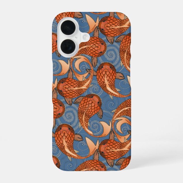 Funda Para iPhone 16 niebla de peces (Reverso )