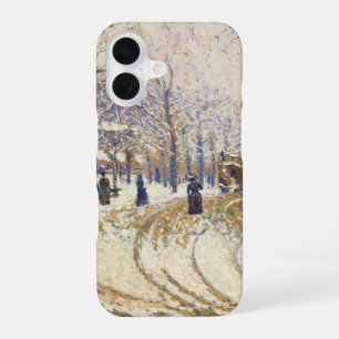 Funda Para iPhone 16 Nieve, Boulevard de Clichy, París de Paul Signac