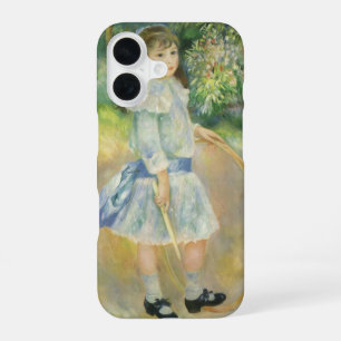 Funda Para iPhone 16 Niña con aro de Pierre Renoir, Arte fino vintage