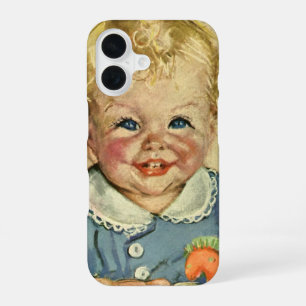 Funda Para iPhone 16 Niño escandinavo rubio lindo vintage con rizos