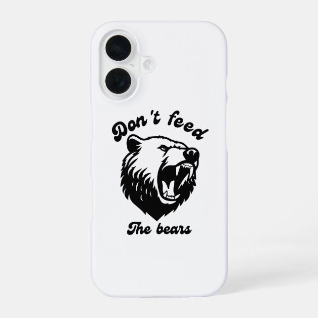 Funda Para iPhone 16 No Alimentar a los Osos (Reverso )