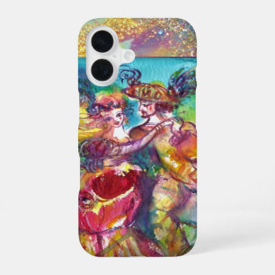 FUNDA PARA iPhone 16 NOCHE DE MÁSCARAS / BAILE DE CARNAVAL MONOGRAMA