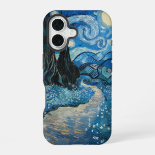 Funda Para iPhone 16 Noche estrellada en flor