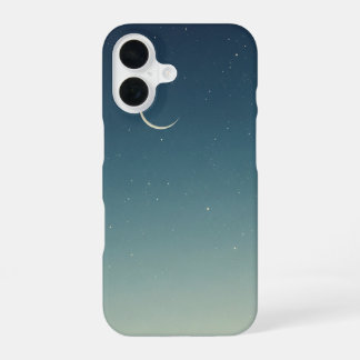 Funda Para iPhone 16 Noche Vintage con Luna Creciente