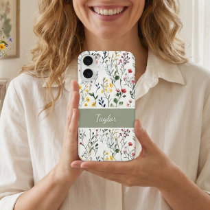 Funda Para iPhone 16 Nombre botánico de flor silvestre acuarela