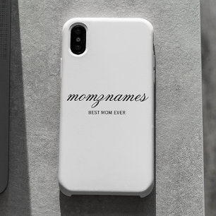Funda Para iPhone 16 Nombre de caligrafía de la mejor mamá personalizad