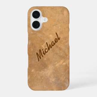 Funda Para iPhone 16 Nombre de la apariencia de la piedra dorada