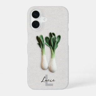 Funda Para iPhone 16 Nombre de las hojas de crochet Minimalistas del ja