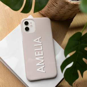 Funda Para iPhone 16 Nombre Minimalista Neutral moderno