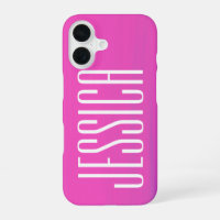 Nombre personalizado Completo simple de fucsia ros