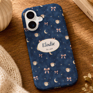 Funda Para iPhone 16 Nombre personalizado Regalo Lector de Luna Cottage