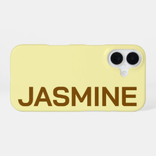 Funda Para iPhone 16 Nombre personalizado simple minimalista monograma 