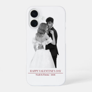 Funda Para iPhone 16 Nombres de Pareja Personalizados & Año - Foto Eleg