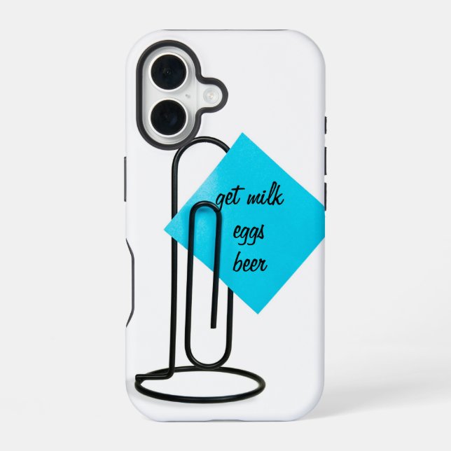 Funda Para iPhone 16 Nota Adhesiva (Reverso )