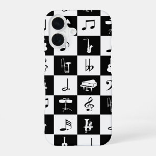 Funda Para iPhone 16 Notas e instrumentos de música moderna y elegante