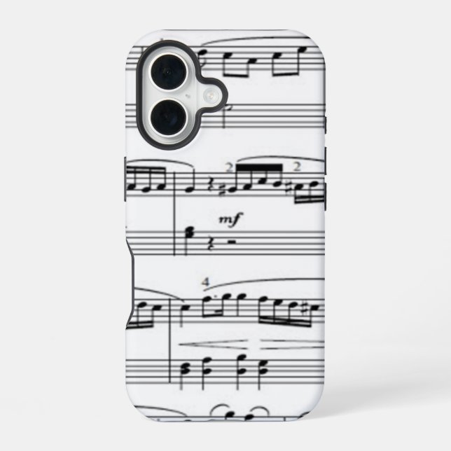 Funda Para iPhone 16 notas musicales (Reverso )
