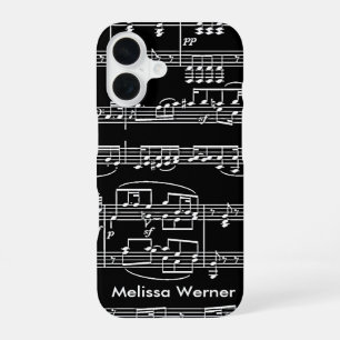 Funda Para iPhone 16 Notas musicales personalizadas