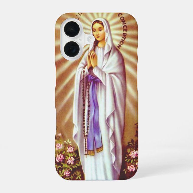 Funda Para iPhone 16 Nuestra Señora de Lourdes (Reverso )