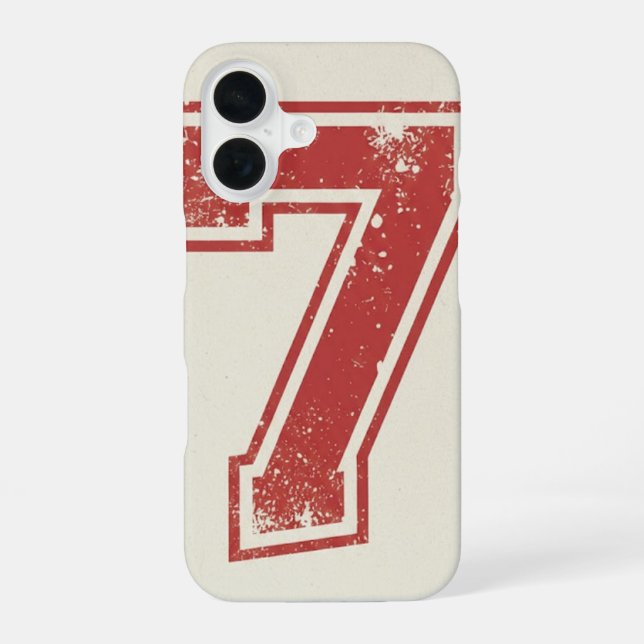 Funda Para iPhone 16 número siete de la suerte (Reverso )