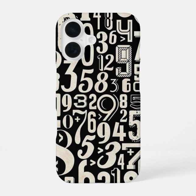 Funda Para iPhone 16 Números (Reverso )