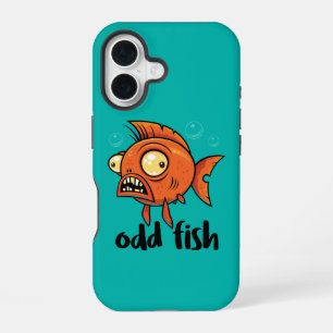Funda Para iPhone 16 Odd Fish Quirky Funny Naranja Goldfish Personaliza
