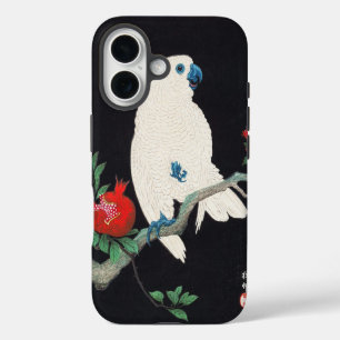 Funda Para iPhone 16 Ohara Shoson, Cacatúa y Granada ukiyo-e