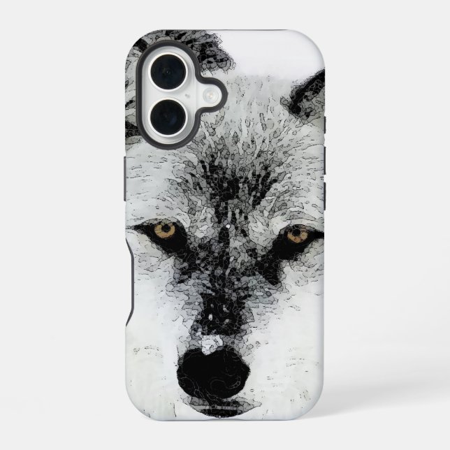 Funda Para iPhone 16 Ojos de Lobo (Reverso )