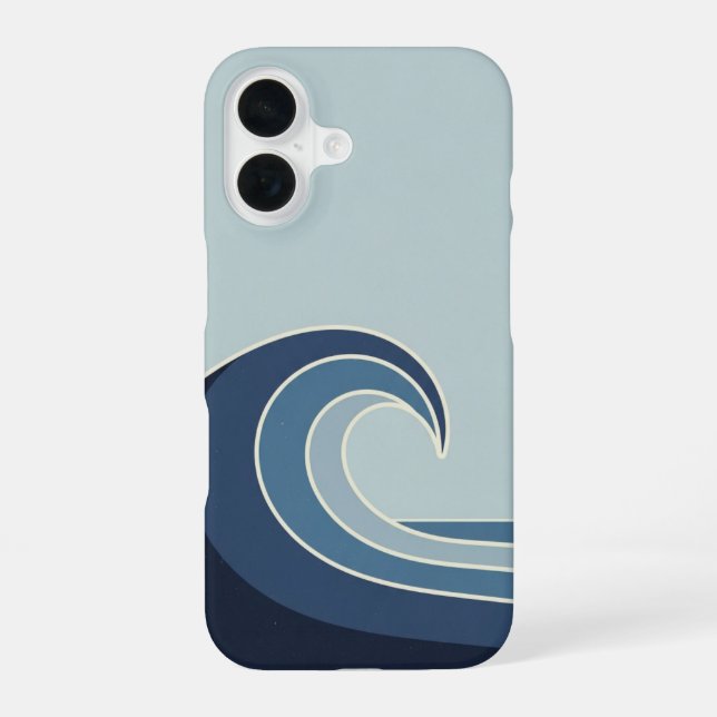 Funda Para iPhone 16 Ola del Océano Vintage (Reverso )