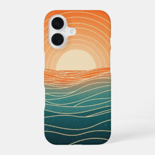 Funda Para iPhone 16 Ola Retro Horizonte