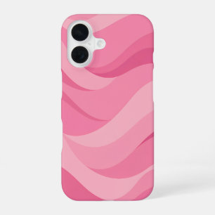 Funda Para iPhone 16 Olas abstractas suaves de color rosa