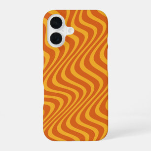 Funda Para iPhone 16 olas anaranjadas