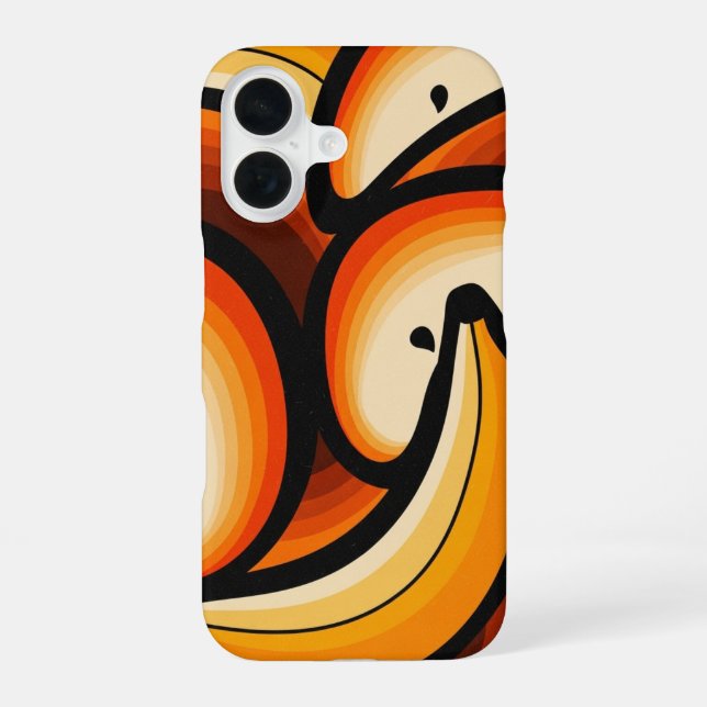 Funda Para iPhone 16 Olas de Frutas Retro (Reverso )