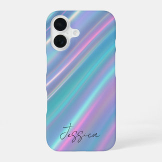 Funda Para iPhone 16 Olas iridiscentes holográficas