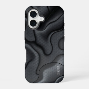 Funda Para iPhone 16 Onda monocroma patrón abstracto
